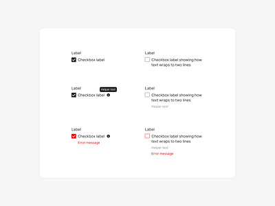 Checkbox labels black checkbox clear design system helper text minimal product states ui ui kit ux web