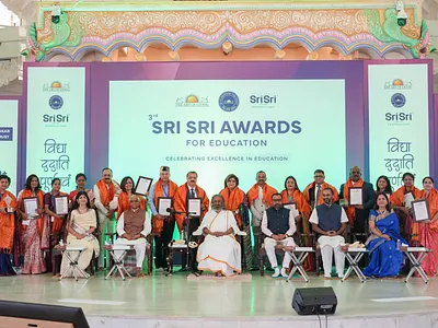 Event Branding - National Level Awards in Education branding design event branding graphic design stage design