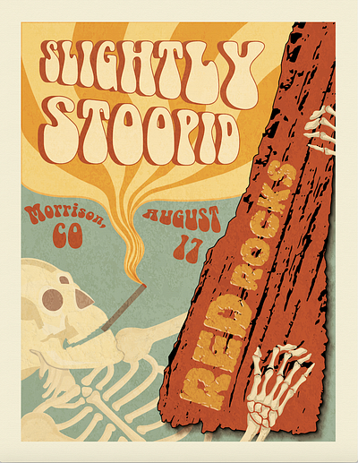 Slightly Stooped Gig Poster creative creative design design graphic design illustration music typography