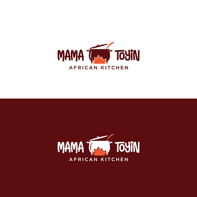 mams toyin african kitchen branding design flat icon logo minimal vector