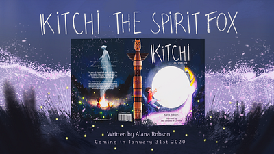 Kitchi: The Spirit Fox Book Cover Mock Up book cover book cover mockup book illustration book mockup character design childrens book childrens book illustration childrens illustration coverart coverartwork design mockup