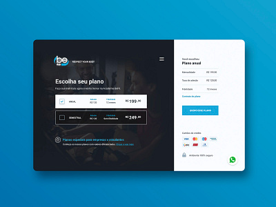 Plan Screen Selection - BeFit Academia branding design gym minimal ui webdesign