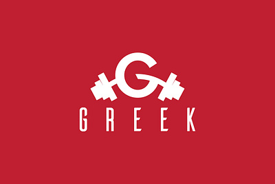 Greek Fitness brand branding fitness fitness app fitness center fitness club fitness logo flat logo gym gym app gym logo lifestyle logo logo design minimalist logo