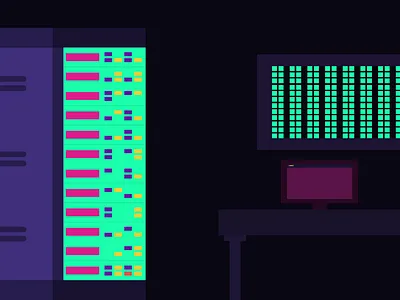 Hacking Room hacker hacking illustration