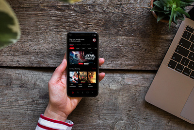 Netflix Mobile App Redesign app branding design interaction design interface minimal mobile app typography ui ux