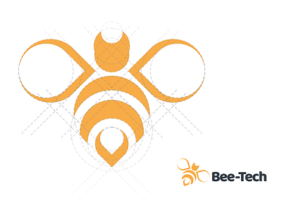 bee tech bee branding corporate branding design golden ratio illustration lettering logo logodesign minimal typography vector