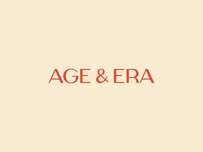 Age & Era Logotype brand design brand identity design branding design logo logotype logotype design typography