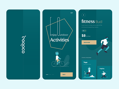 Fitness App activities best design studio best design studio in india design design studio fitess fitness app gym hand lettering hogoco illustration mobile app product design running uidesign uiux user experience design