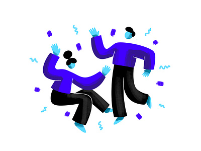 Celebration art artwork blue boy celebration character characterdesign couple creative dance design designer drawing girl graphic design happy illustration joy minimal ui