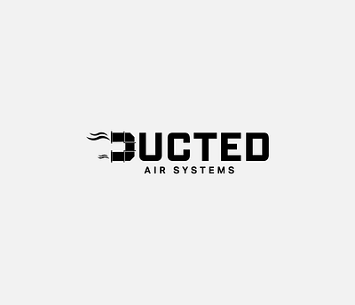 DUCTED logo ( air conditioning company ) branding concept logo conceptual conceptual art logo minimal minimalism minimalist typography wordmark