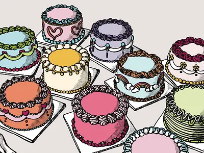 Still Life 007 cake food food illustration good illustrations halftone illustration illustration art illustration digital procreate procreate art procreateapp