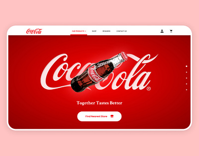 Coco-cola Website Redesign - Figma adobexd app coco cola coco cola design figma illustrator minimal mobile ui pepsi redesign responsive softdrink ui uidesign user inteface ux website redesign