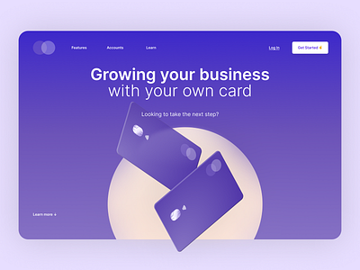 Banking Card 💳 | Hero section bank bank card banking clean concept credit card exploration header hero section landing page ui ux ux design webdesign