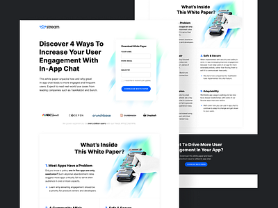Stream - Landing Page uidesign