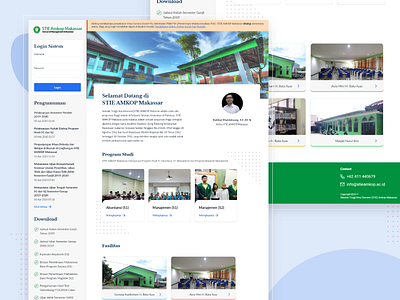 Landing page - STIE AMKOP Makassar Website campus college landing page university web design website