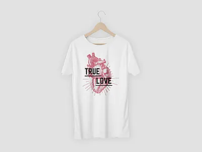 True love design illustration t shirt design vector