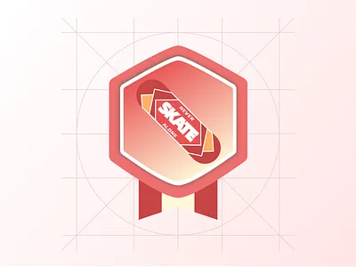 滑板装饰性图标 RED design flat icon illustration typography ui