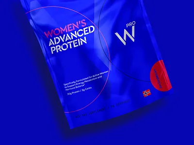 W PRO Whey Protein Concept blue blue bag branding clean logo modern pouch bag powder professional supplement supplement whey world of whey