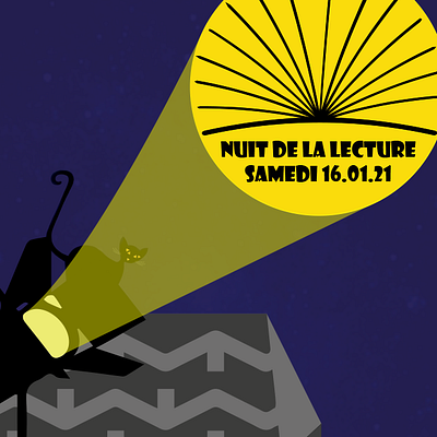 Nuit de la lecture illustration logo vector