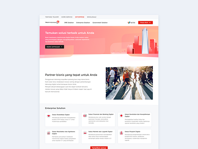 Telkom Website Enterprise Segment - Exploration exploration landing page ui uiux web web design website
