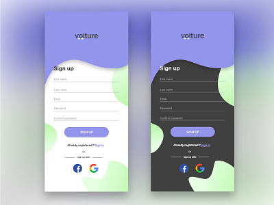 Sign up screen android app branding design designer ios logo mobile signup ui ui ux design ui design uidesigner uiux ux ux design uxdesign uxdesigner vector