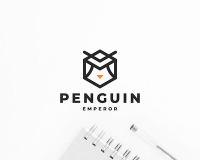 Penguin Emperor abstract app character design emperor icon logo minimal penguin symbol vector