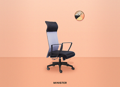 Promotional: Minister branding chair deisgn design design art ergonomics illustration mockup office office design officechair poster poster a day poster art poster design posters productdesign promotional