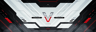 Twitter Header With Logo Concept 2d art 2d design 2d illustration 3d animation branding illustraion illustrator logo logodesign photoshop ui ux v logo vector