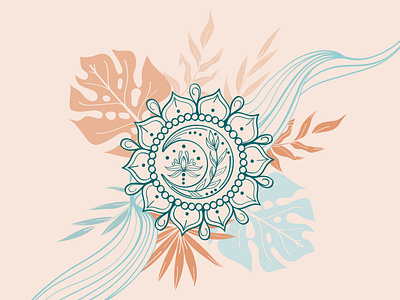 Abstract linear Yoga and vector mandala Collection abstract branding clipart clipart set composition design illustration mandala mandala art printmaking vector yoga