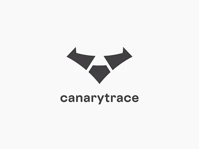 Canarytrace logo bird brand frontend logotype orange performance qa silhouette testing typography web