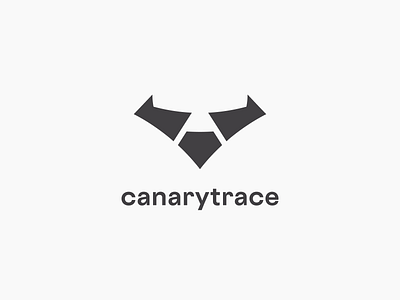 Canarytrace logo bird brand frontend logotype orange performance qa silhouette testing typography web