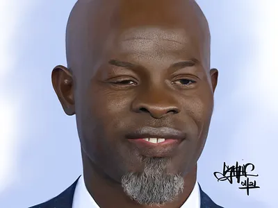 Djimon Hounsou digital djimonhounsou illustration portrait realism