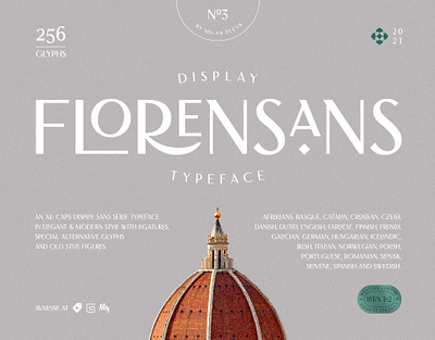 Florensans Typeface art deco branding classy design display elegant florence font font design lettering logo luxury modern sans serif type typeface typography