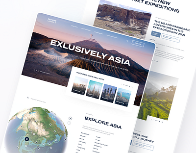 Remote Lands - Travel Website Exploration asia branding design flat landing page minimal travel ui ux ux ui web design website