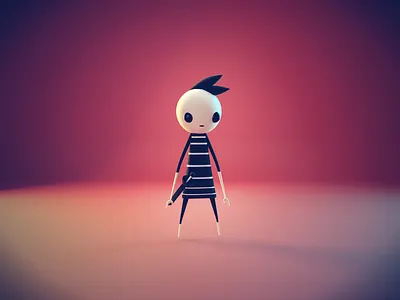 A boy named Pete 3d blender character characters concept game illustration low poly lowpoly neversong render