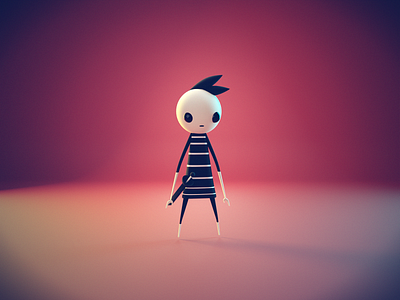 A boy named Pete 3d blender character characters concept game illustration low poly lowpoly neversong render