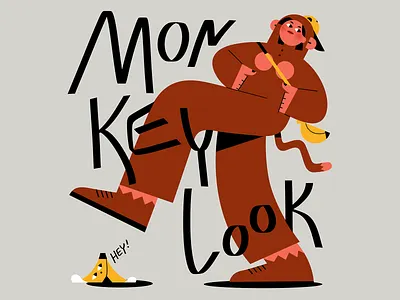Monkey Fashion branding character drawing fashion fashion illustration flat girl graphic design illustration monkey people illustration ui