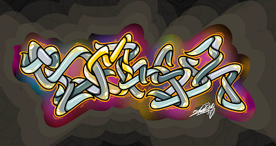 Digital graffiti Shoker art artwork design graffiti graffiti digital illustration lettering mural shoker sketch typography