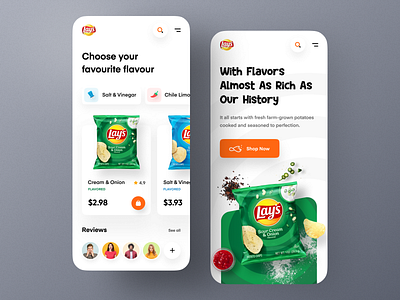 Lay's Website - Mobile version app baby food chips crackers ecommerce food homepage landing page mobile app mockup potato responsive design restaurant snacks typography ui ux web design website website design