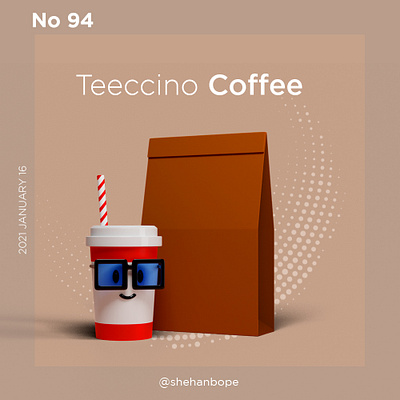 Teeccino Coffee animation bag blender c4d coffee coffee cup maya modeling social media design socialmedia tea