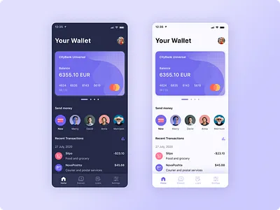 Online Banking - Finance App Concept app banking dark dashboad design finance light minimal ui ux web