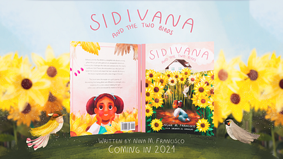 "Sidivana And The Two Birds" Mockup book cover book cover mockup book illustration childrens book childrens book illustration childrens illustration coverart coverartwork page design page layout