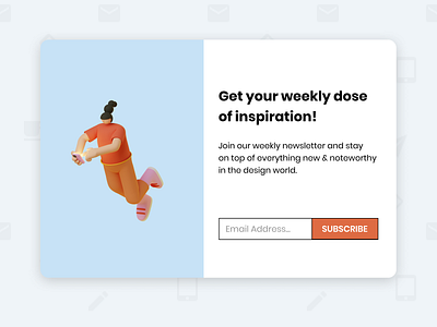 DailyUI 026 - Subscribe dailyui design minimal newsletter overlay subscribe subscription subscription box ui design ux web design