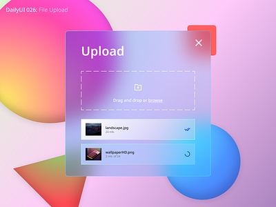 026 Upload File daily 100 challenge dailyui dailyuichallenge design figma files glassmorphism ui upload ux web
