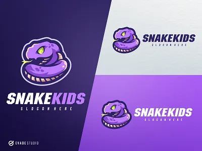 Snake Kids animal branding design esportlogo esports illustration logo mascot mascot logo snake vector