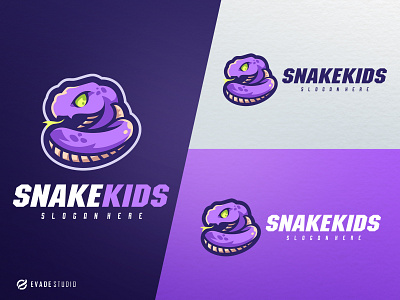 Snake Kids animal branding design esportlogo esports illustration logo mascot mascot logo snake vector