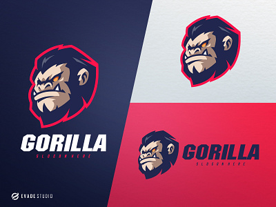 Gorilla animal branding design esportlogo esports gorilla illustration logo mascot mascot logo vector