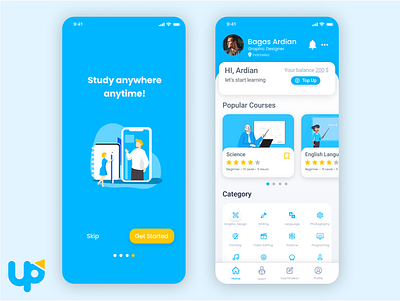 Online course app design app app design course education education app ui ux