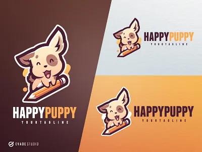 Happy Puppy animal design esportlogo esports illustration logo mascot mascot logo puppy vector