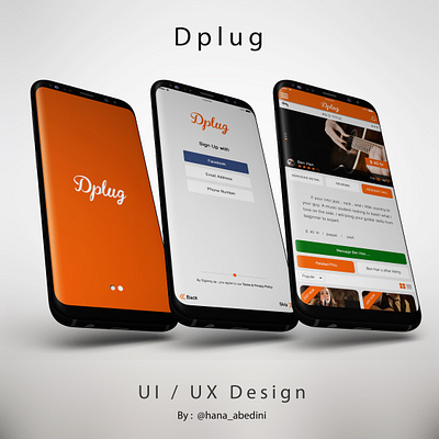 Ui / Ux Design for Dplug Application - a social app